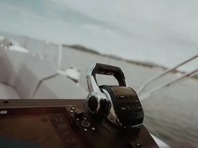 Cockpit of Art N, a Bavaria C46 sailboat at Pirovac, Croatia