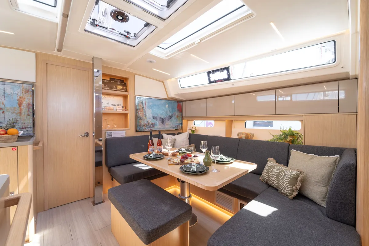 Salon of Art N, a Bavaria C46 sailboat at Pirovac, Croatia