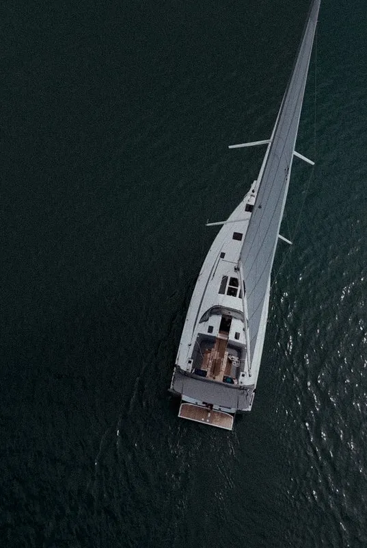 Exterior view of Art N, a Bavaria C46 sailboat at Pirovac, Croatia
