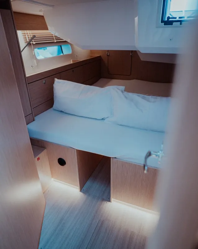 Cabin on Art N, a Bavaria C46 sailboat at Pirovac, Croatia