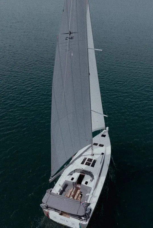 Exterior view of Art N, a Bavaria C46 sailboat at Pirovac, Croatia