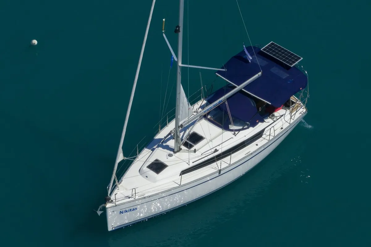 Nikitas, a Bavaria Cruiser 34 sailboat at Municipal Unit of Lefkada, Greece