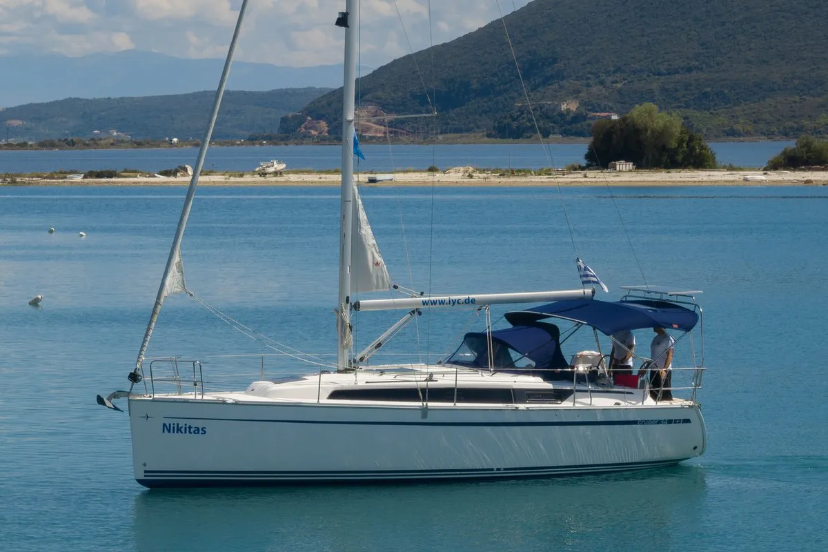 Nikitas, a Bavaria Cruiser 34 sailboat at Municipal Unit of Lefkada, Greece