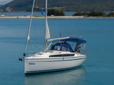 Nikitas, a Bavaria Cruiser 34 sailboat at Municipal Unit of Lefkada, Greece