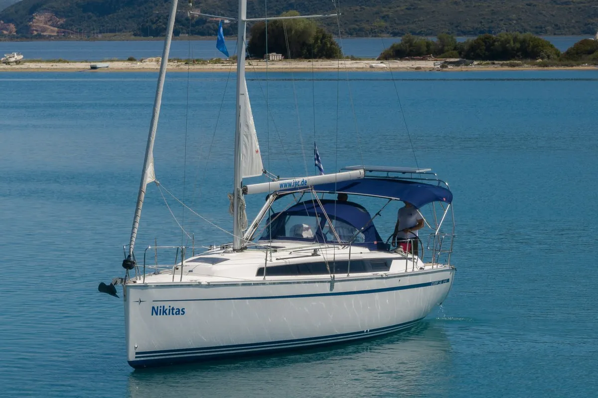 Nikitas, a Bavaria Cruiser 34 sailboat at Municipal Unit of Lefkada, Greece