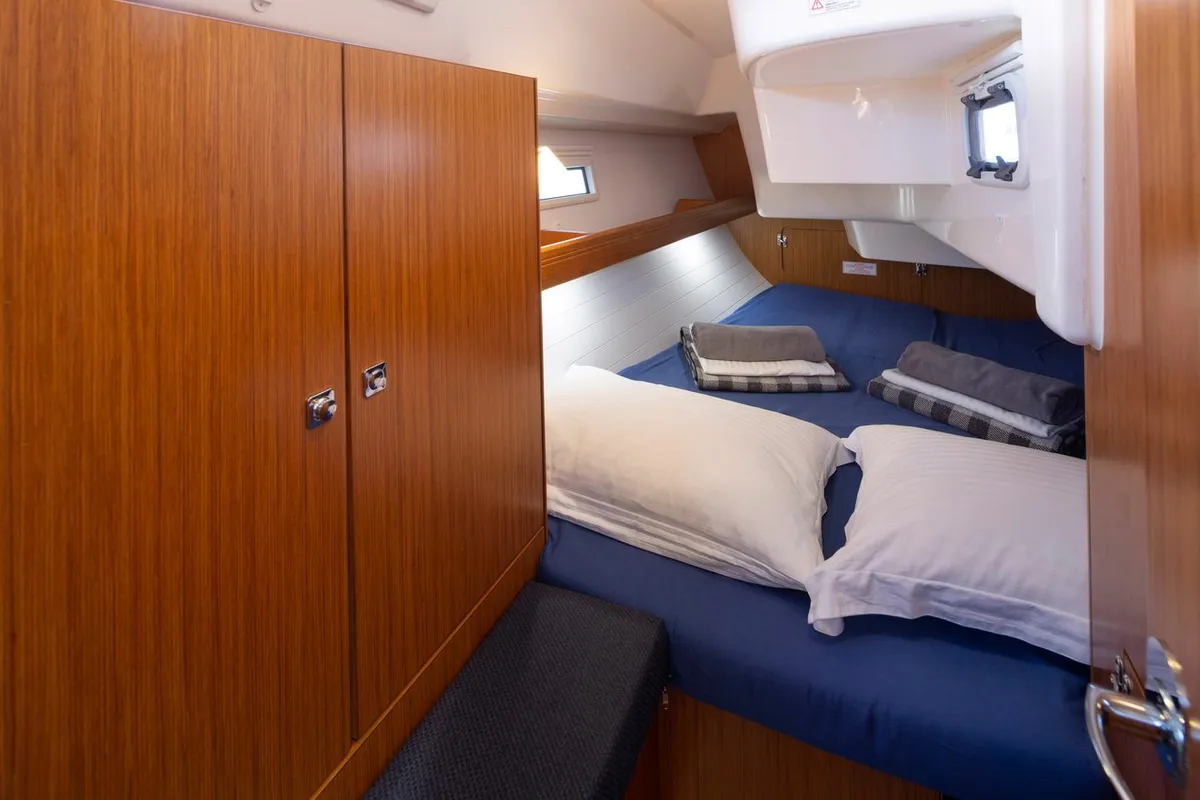Nikitas, a Bavaria Cruiser 34 sailboat at Municipal Unit of Lefkada, Greece