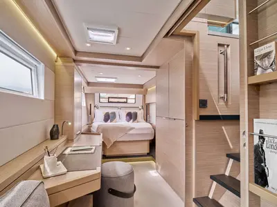 Cabin on Errant Vagabond, a Lagoon 51 catamaran at Municipal Unit of Palairos, Greece