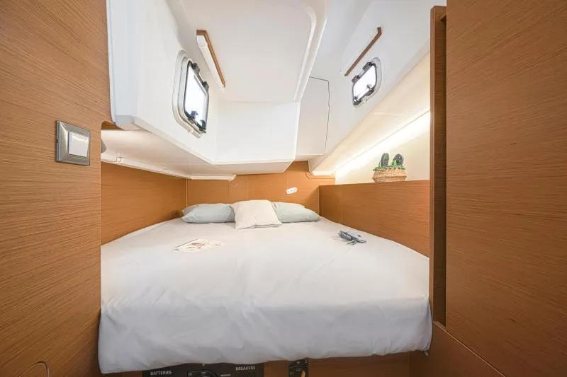 Cabin on Habanera, a Jeanneau Sun Odyssey 380 sailboat at Marmaris, Turkey