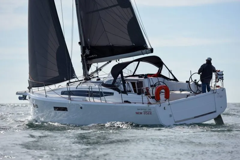 Exterior view of Habanera, a Jeanneau Sun Odyssey 380 sailboat at Marmaris, Turkey