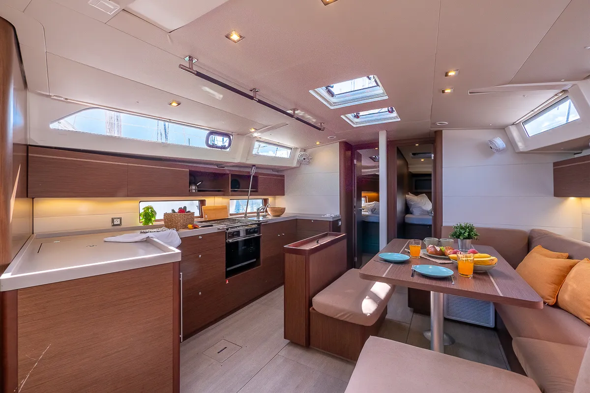 Cabin on Amorino, a Beneteau Oceanis 46.1 sailboat at Split, Croatia