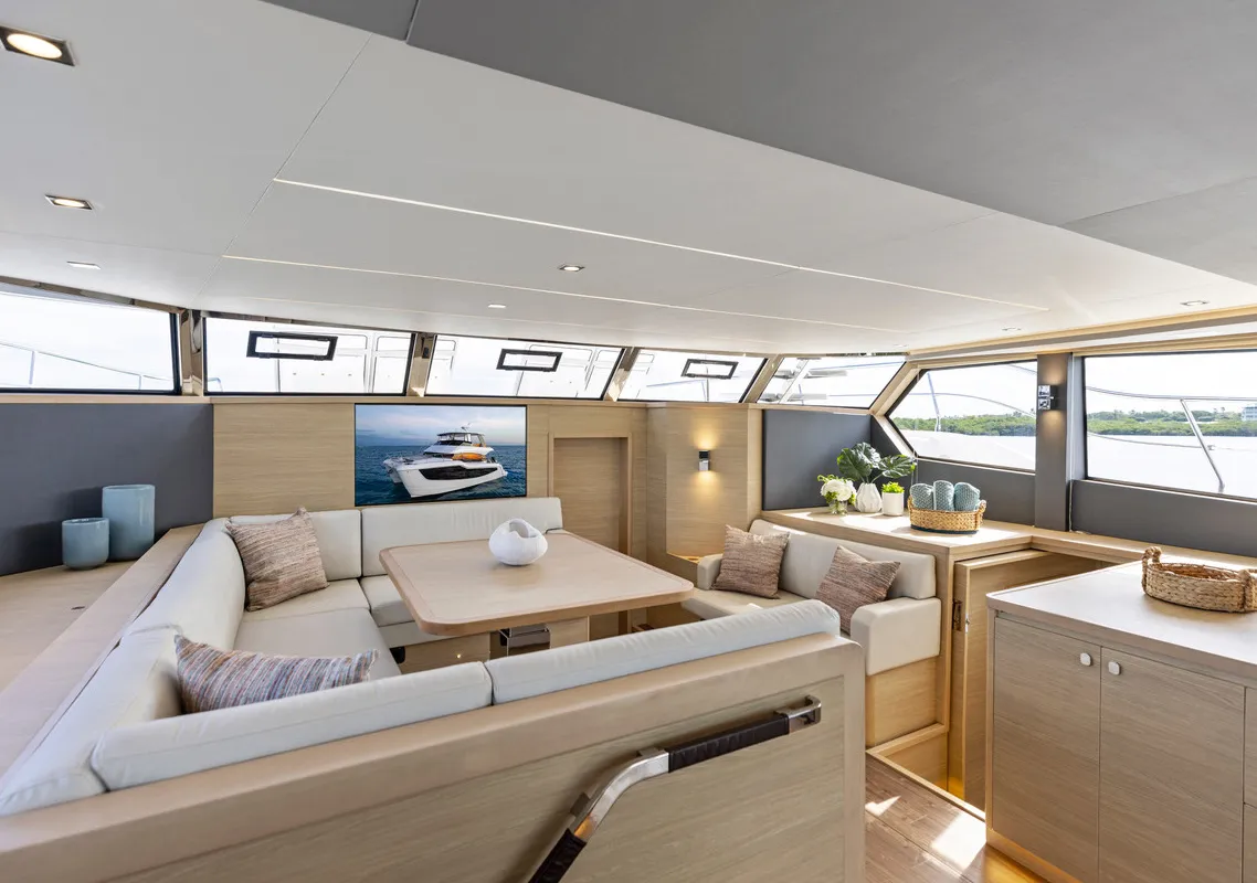 Salon of Sea Stars VI, a Aquila 50 Yacht catamaran at Lignano Sabbiadoro / Lignan, Italy