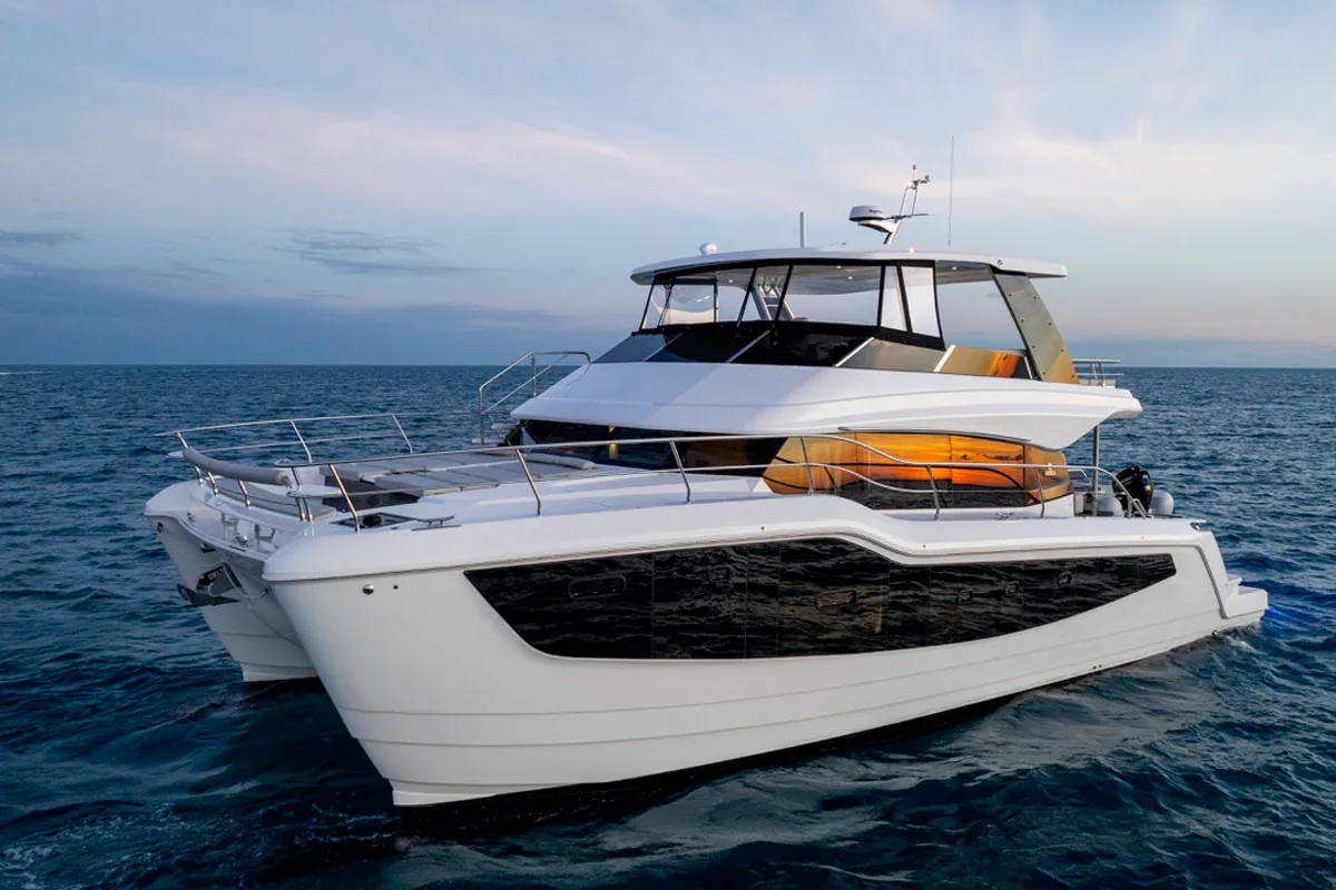 Exterior view of Sea Stars VI, a Aquila 50 Yacht catamaran at Lignano Sabbiadoro / Lignan, Italy