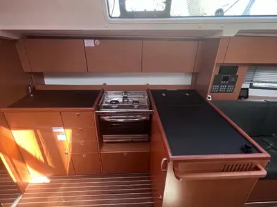 Galley of Mojito, a Bavaria C38 sailboat at Grad Pula, Croatia