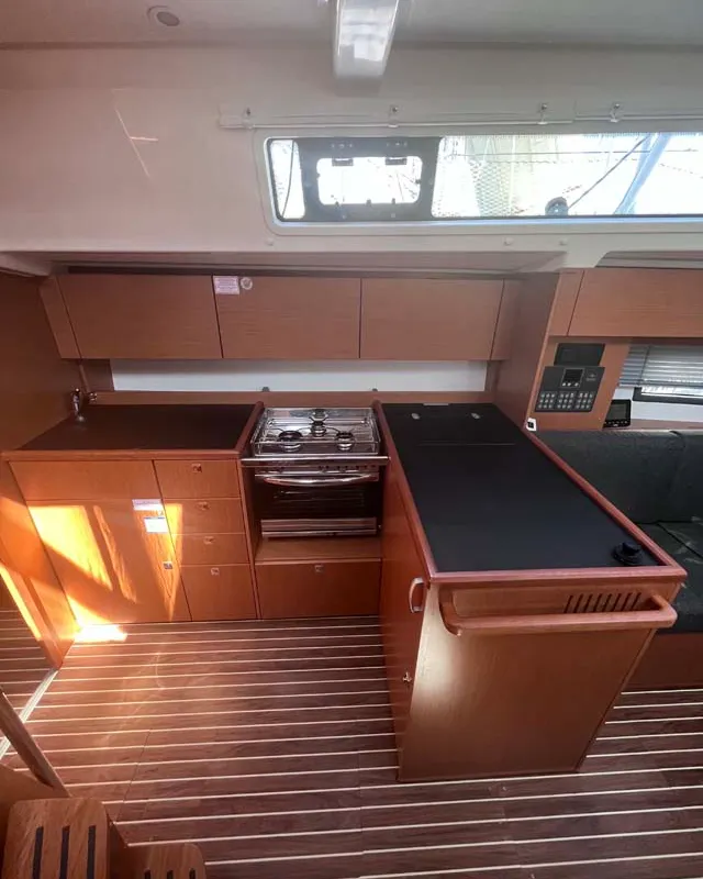 Galley of Mojito, a Bavaria C38 sailboat at Grad Pula, Croatia