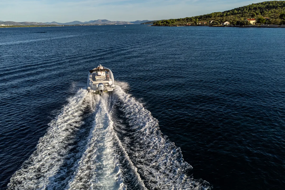 Exterior view of Marlin, a Marlin 790 Dynamic motorboat at Grad Vodice, Croatia