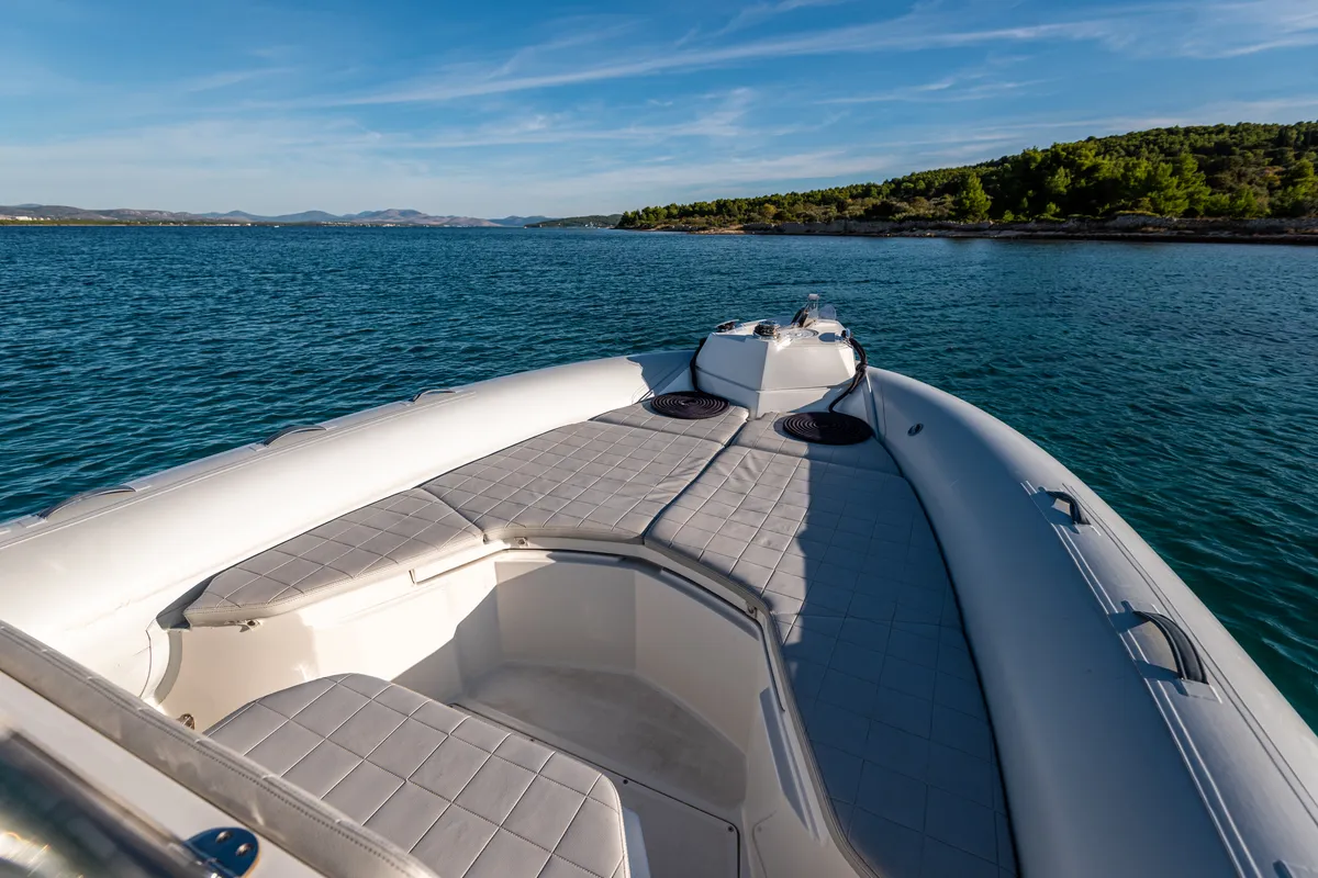 Deck of Marlin, a Marlin 790 Dynamic motorboat at Grad Vodice, Croatia