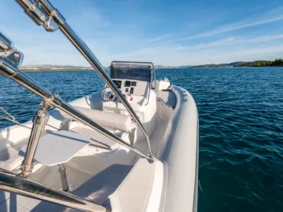 Deck of Marlin, a Marlin 790 Dynamic motorboat at Grad Vodice, Croatia