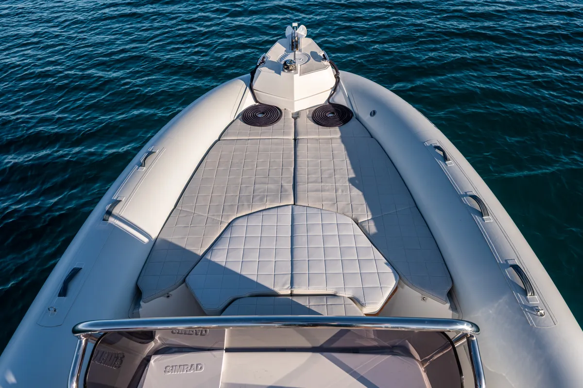 Deck of Marlin, a Marlin 790 Dynamic motorboat at Grad Vodice, Croatia