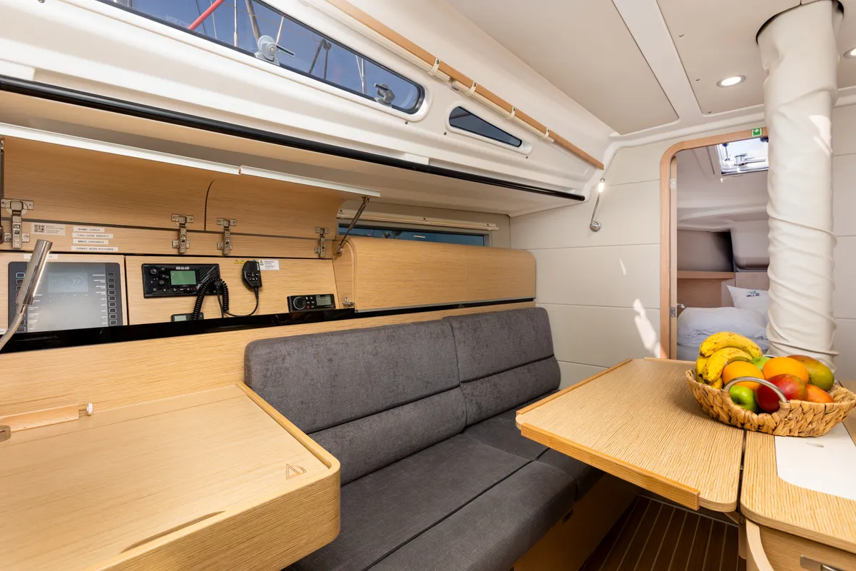 Salon of Carla, a Dehler 38 SQ sailboat at Punat, Croatia