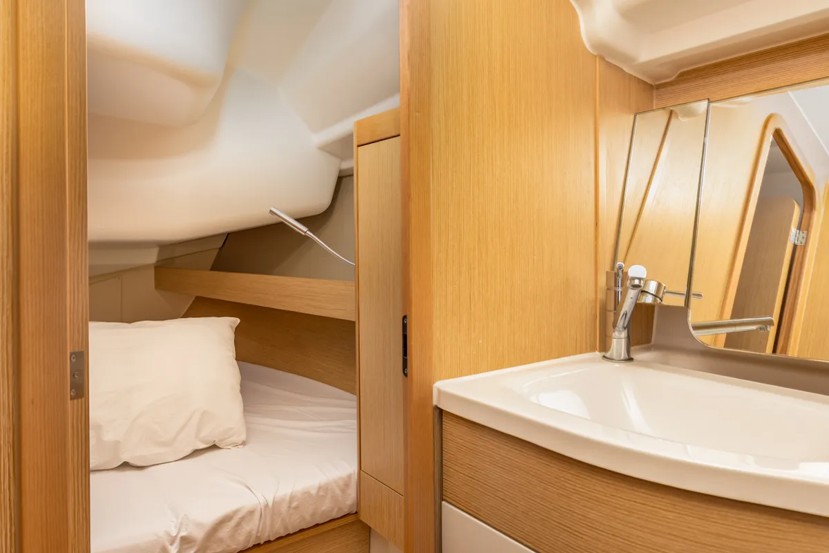 Cabin on Carla, a Dehler 38 SQ sailboat at Punat, Croatia