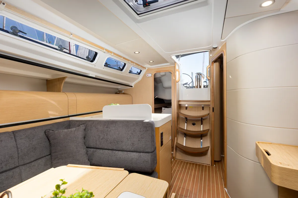 Salon of Carla, a Dehler 38 SQ sailboat at Punat, Croatia