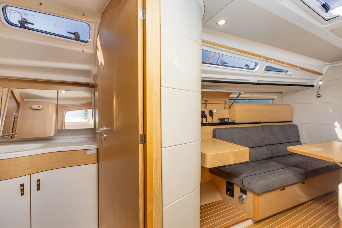 Salon of Carla, a Dehler 38 SQ sailboat at Punat, Croatia