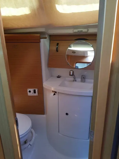 Head on Argonaute, a Jeanneau Sun Odyssey 42 i sailboat at Municipal Unit of Lefkada, Greece