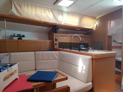 Galley of Argonaute, a Jeanneau Sun Odyssey 42 i sailboat at Municipal Unit of Lefkada, Greece