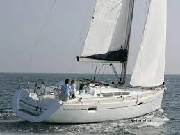 Exterior view of Argonaute, a Jeanneau Sun Odyssey 42 i sailboat at Municipal Unit of Lefkada, Greece