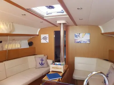 Salon of Argonaute, a Jeanneau Sun Odyssey 42 i sailboat at Municipal Unit of Lefkada, Greece