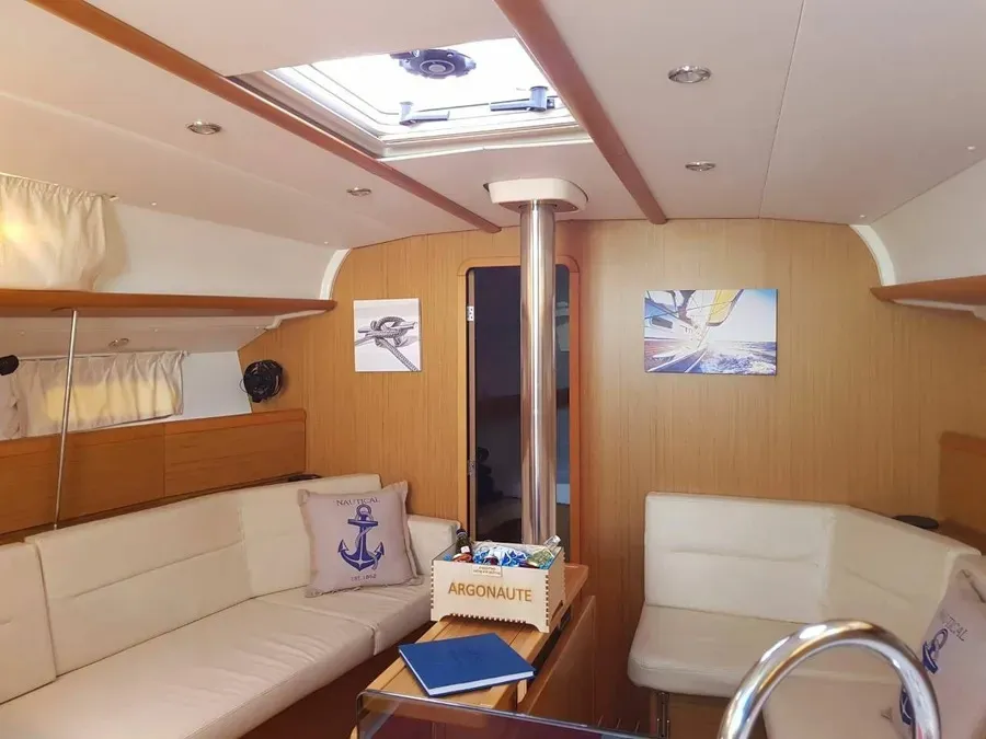 Salon of Argonaute, a Jeanneau Sun Odyssey 42 i sailboat at Municipal Unit of Lefkada, Greece