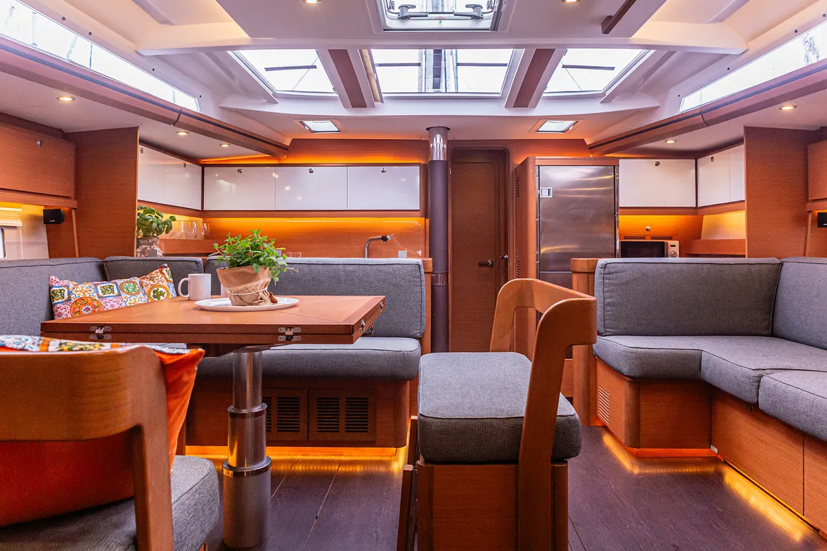Euphoria Planet, a Dufour 56 Exclusive sailboat at Tonnarella, Italy