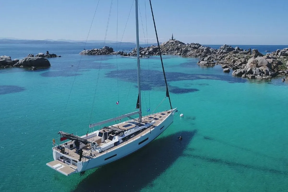 Euphoria Planet, a Dufour 56 Exclusive sailboat at Tonnarella, Italy