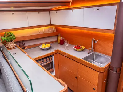 Euphoria Planet, a Dufour 56 Exclusive sailboat at Tonnarella, Italy