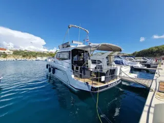 Exterior view of Excalibur, a Gulet Platinum 40 motorboat at Općina Rogoznica, Croatia