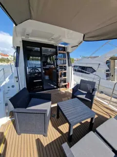 Deck of Excalibur, a Gulet Platinum 40 motorboat at Općina Rogoznica, Croatia