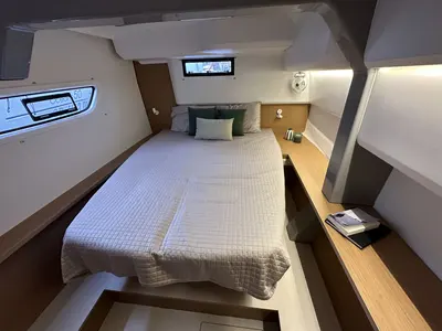 Cabin on Enjoy, a Excess 14 catamaran at Nettuno, Italy