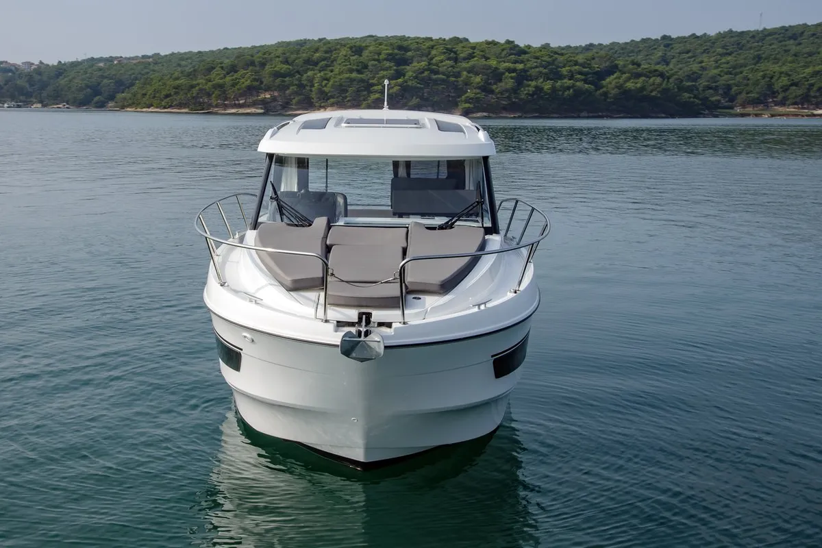 Exterior view of Beneteau Antares 9 OB, a motorboat at Pula, Croatia