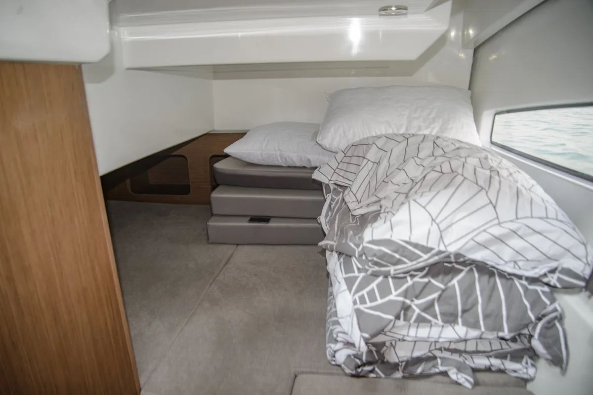 Cabin on Beneteau Antares 9 OB, a motorboat at Pula, Croatia