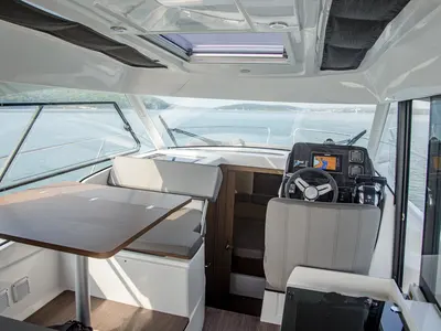 Salon of Beneteau Antares 9 OB, a motorboat at Pula, Croatia