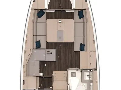 Floor plan of Horizon, a Dufour 37 sailboat at Plan-d'Aups-Sainte-Baume, France