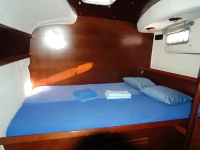 Cabin on Carlos, a Fountaine Pajot Bahia 46 catamaran at Cienfuegos, Cuba