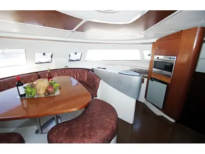 Salon of Carlos, a Fountaine Pajot Bahia 46 catamaran at Cienfuegos, Cuba