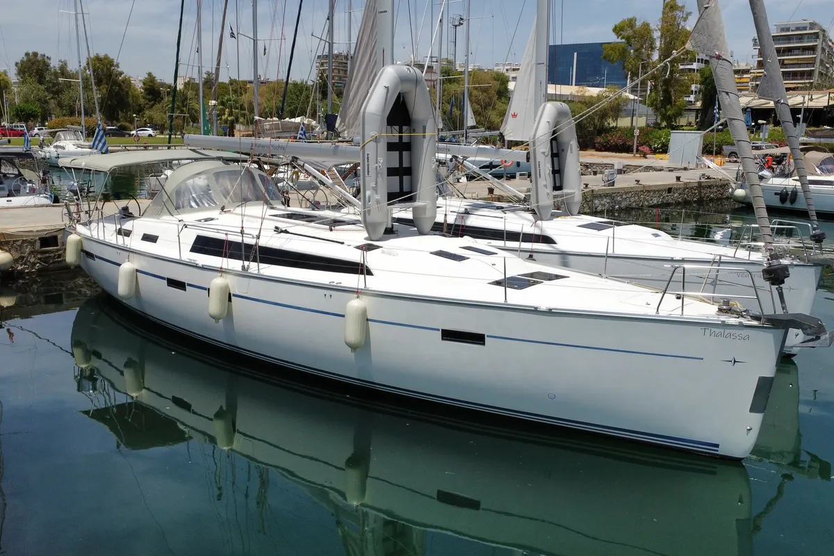 Head on Thalassa, a Bavaria Cruiser 51 sailboat at Athens, Greece