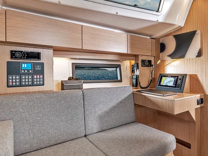 Salon of Eleven, a Jeanneau Sun Odyssey 50DS sailboat at Marmaris, Turkey