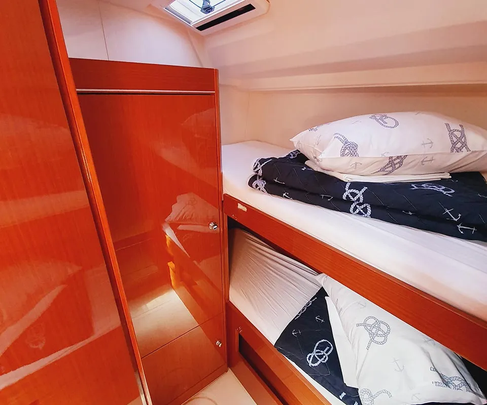 Cabin on Skyline, a Hanse 505 sailboat at Punat, Croatia