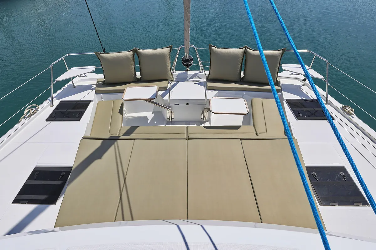 Deck of Esteri, a Bali Catspace catamaran at Općina Sukošan, Croatia