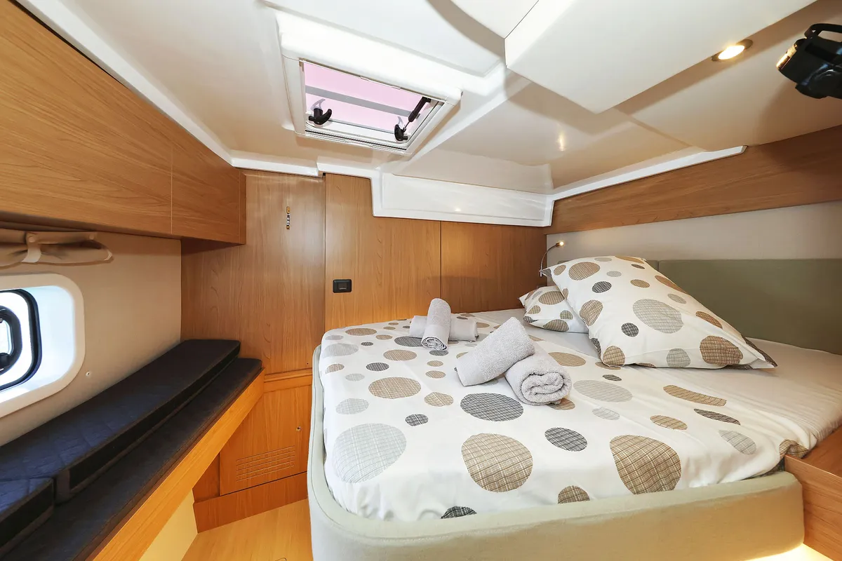 Cabin on Esteri, a Bali Catspace catamaran at Općina Sukošan, Croatia