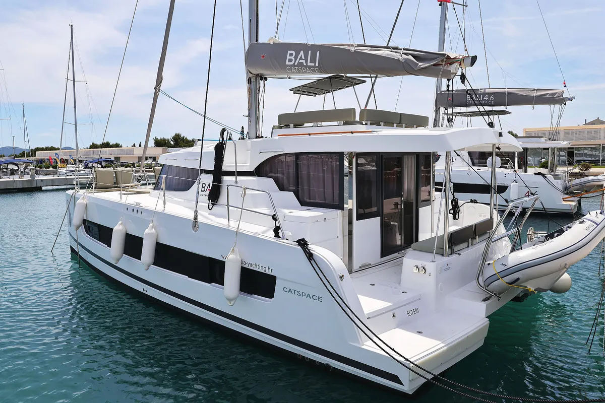 Exterior view of Esteri, a Bali Catspace catamaran at Općina Sukošan, Croatia