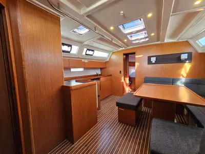Salon of Romi, a Bavaria Cruiser 46 sailboat at Punat, Croatia